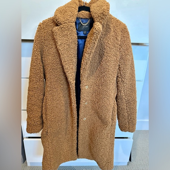 J. Crew Brown Teddy Coat Style AB913 - Picture 3 of 9